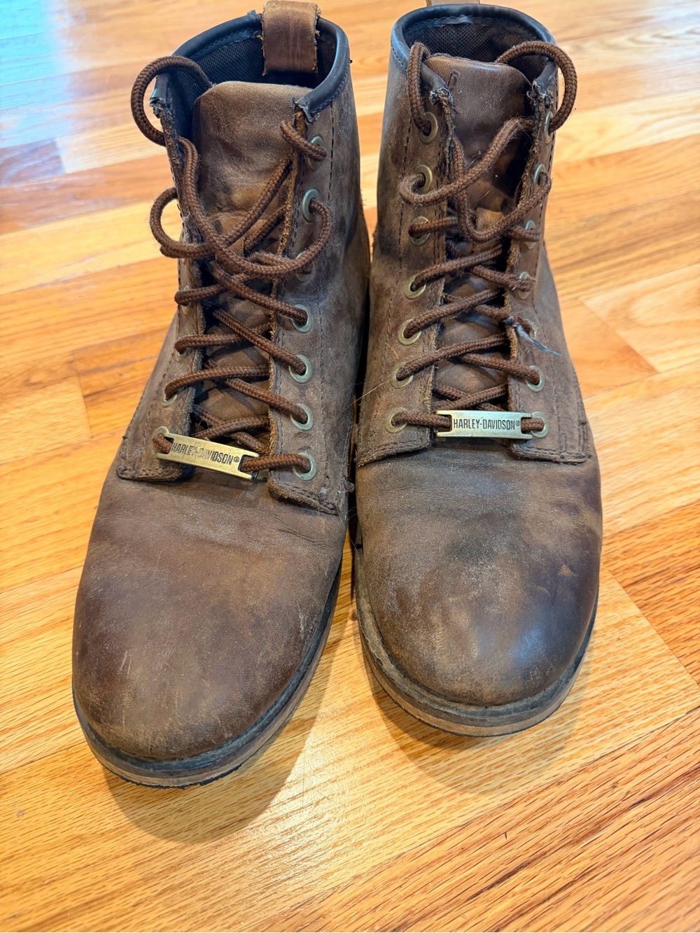 Harley-Davidson Men's Brown Lace-Up Leather Boots